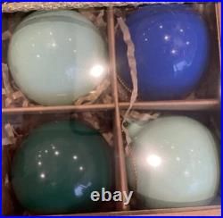 Anthropology Opaque 2 Ball Ornaments Set of 12 Cool shade