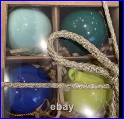 Anthropology Opaque 2 Ball Ornaments Set of 12 Cool shade