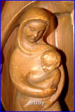Antique 11 Hand Carved Wood Block Nativity Set Scene Holy Family Statue Figure Antique 11 Hand Carved Wood Block Nativity Set Scene Holy Family Statue Figure