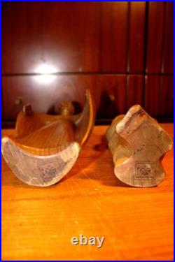 Antique 11 Hand Carved Wood Block Nativity Set Scene Holy Family Statue Figure Antique 11 Hand Carved Wood Block Nativity Set Scene Holy Family Statue Figure