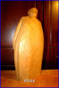 Antique 14.6 Hand Carved Wood Nativity Set Scene Holy Family Sculpture Figure