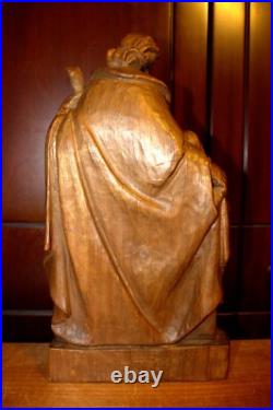 Antique 14 Hand Carved Wood Nativity Set Scene Holy Family Statue Sculpture