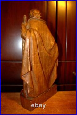 Antique 14 Hand Carved Wood Nativity Set Scene Holy Family Statue Sculpture