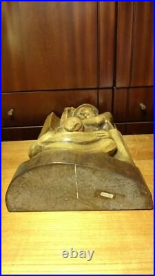 Antique 16 Hand Carved Wood Nativity Set Scene Holy Family Jesus Statue Figure