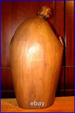 Antique 16 Hand Carved Wood Nativity Set Scene Holy Family Statue Sculpture