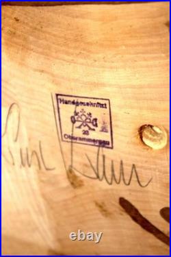 Antique 24 Hand Carved Wood Block Nativity Scene Set Holy Family Statue Figure