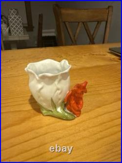 Antique Bisque Devil Fairing Match Holder Victorian 1800's Halloween Rare German