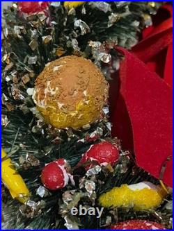 Antique May Co. 1 Christmas 3 Ring Wreath Fruit & Bows 1- Mini Wreath