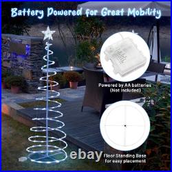 Aplus 5Ft LED Spiral Tree Light Outdoor Yard Xmas Decor Battery White 2 Pack Aplus 5Ft LED Spiral Tree Light Outdoor Yard Xmas Decor Battery White 2 Pack