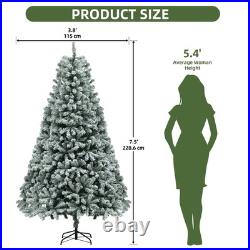 Arbol De Navidad 7.5 Pies Artificial Con Nieve y 550 Luces Integrada Remoto 2025