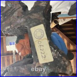 Art Made Vintage Halloween Ghost & Pumpkin In Tree Super Cool sculpture 13 RARE