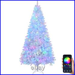 Artificial 8 FT Christmas Tree Pre-lit Colorful 500 Lights Holiday Season Xmas