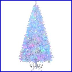 Artificial 8 FT Christmas Tree Pre-lit Colorful 500 Lights Holiday Season Xmas