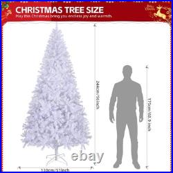 Artificial 8 FT Christmas Tree Pre-lit Colorful 500 Lights Holiday Season Xmas