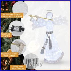 Artificial Christmas Decor Pre-Lit Angel Christmas Decoration with 100 LED Lights