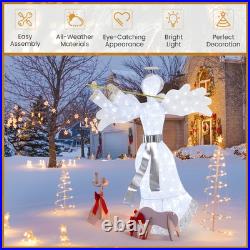 Artificial Christmas Decor Pre-Lit Angel Christmas Decoration with 100 LED Lights