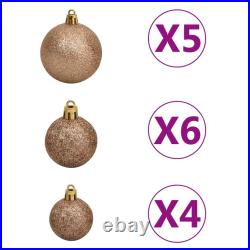 Artificial Christmas Tree 150 LEDs&Ball Set&Flocked Snow 59.1