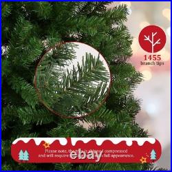 Artificial Christmas Tree, 6ft Premium Hinged Spruce Holiday Tree Easy Assembly