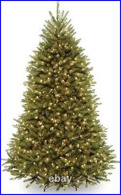 Artificial Christmas Tree, Green, Dunhill Fir, White Lights, Includes Stand