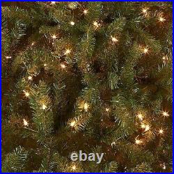 Artificial Christmas Tree, Green, Dunhill Fir, White Lights, Includes Stand