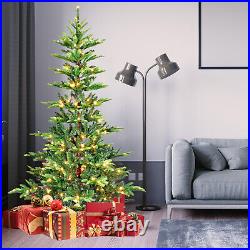 Artificial Christmas Tree Pre-Lit Aspen Fir PE/PVC mixed Sparse Xmas Home Decor