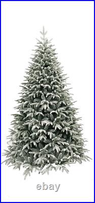Artificial Christmas Tree Snowy Green Snow tipped effect Hinged Full 5ft 8ft
