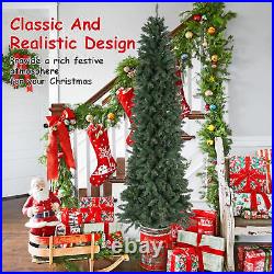 Artificial Christmas Trees Lighted Christmas Tree 7.5Ft Trees With Metal Base Artificial Christmas Trees Lighted Christmas Tree 7.5Ft Trees With Metal Base