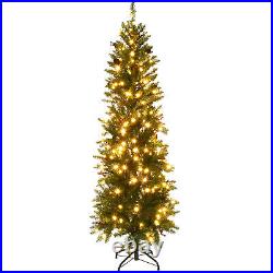 Artificial Christmas Trees Lighted Christmas Tree 7.5Ft Trees With Metal Base Artificial Christmas Trees Lighted Christmas Tree 7.5Ft Trees With Metal Base