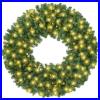 Artificial_Holiday_Christmas_Wreath_Green_Fir_01_dnpn