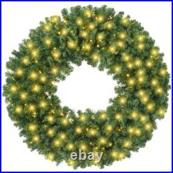 Artificial Holiday Christmas Wreath, Green Fir
