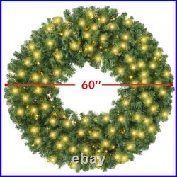 Artificial Holiday Christmas Wreath, Green Fir