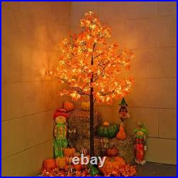 Artificial Lighted Maple Tree with Timer Dimmable Fall Indoor Outdoor Decor