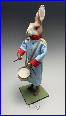 Atelier Nostalgie Werner Brauer Drummer Rabbit Easter Candy Container