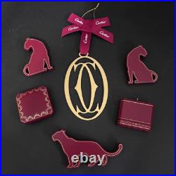 Authentic Rare Cartier Christmas Hanging Ornament Set