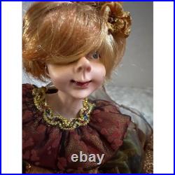 Autumn Harvest Fairy Shelf Sitter Dolls Orange Green Gold 14 Inch Set of 3