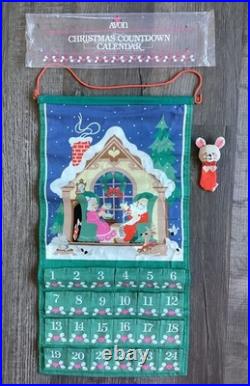 Avon Advent Calendar Countdown to Christmas Original Mouse 1987 Vintage