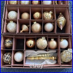 BALSAM HILL BILTMORE CHRISTMAS TREE ORNAMENTS SET 29 PCS GOLD With OG BOXES