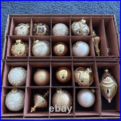 BALSAM HILL BILTMORE CHRISTMAS TREE ORNAMENTS SET 29 PCS GOLD With OG BOXES