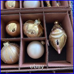 BALSAM HILL BILTMORE CHRISTMAS TREE ORNAMENTS SET 29 PCS GOLD With OG BOXES
