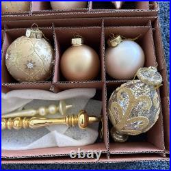 BALSAM HILL BILTMORE CHRISTMAS TREE ORNAMENTS SET 29 PCS GOLD With OG BOXES