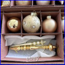 BALSAM HILL BILTMORE CHRISTMAS TREE ORNAMENTS SET 29 PCS GOLD With OG BOXES