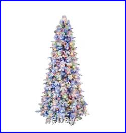 BIG SALE GE 9ft Flocked Candlewood Pine Pre-Lit Color-Changing LED Tree