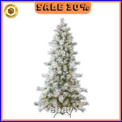 BIG SALE Holiday Living 7.5ft Flocked Snowy Berkshire Pre-Lit LED Tree