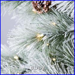 BIG SALE Holiday Living 7.5ft Flocked Snowy Berkshire Pre-Lit LED Tree