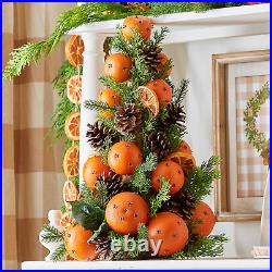 BRAND NEW Raz Imports 17 Pomander Pinecone Tree orange (Single)