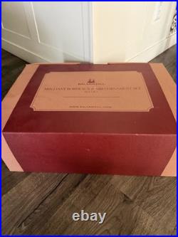 BRILLIANT BORDEAUX JUMBO ORNAMENT SET Of 6 Red And Gold Pre Owned Balsam Hill