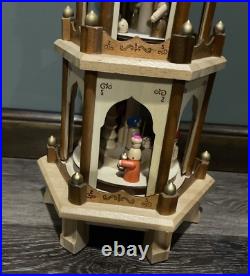 BRUBAKER Christmas Pyramid 24 Wood Nativity, 4 Tier Carousel