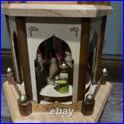 BRUBAKER Christmas Pyramid 24 Wood Nativity, 4 Tier Carousel