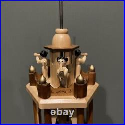 BRUBAKER Christmas Pyramid 24 Wood Nativity, 4 Tier Carousel