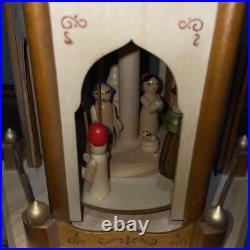 BRUBAKER Christmas Pyramid 24 Wood Nativity, 4 Tier Carousel